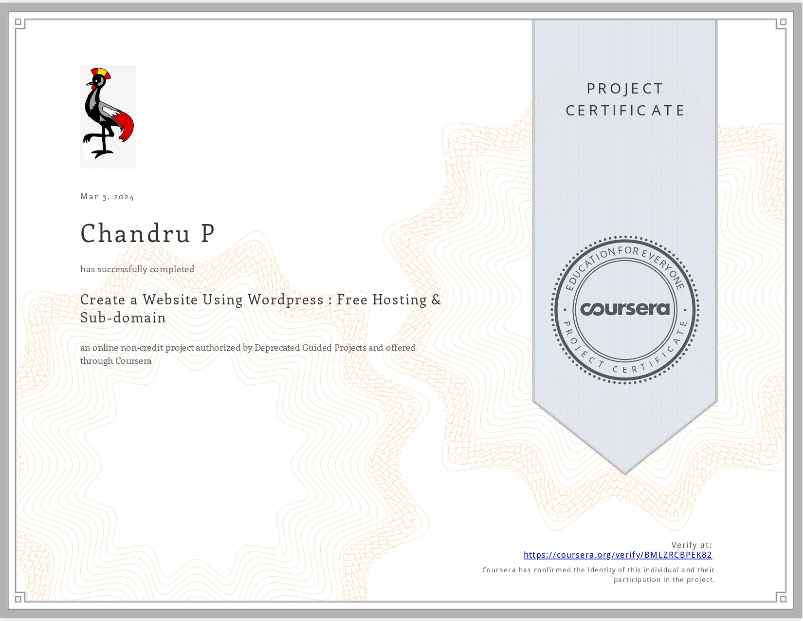 WordPress Certificate